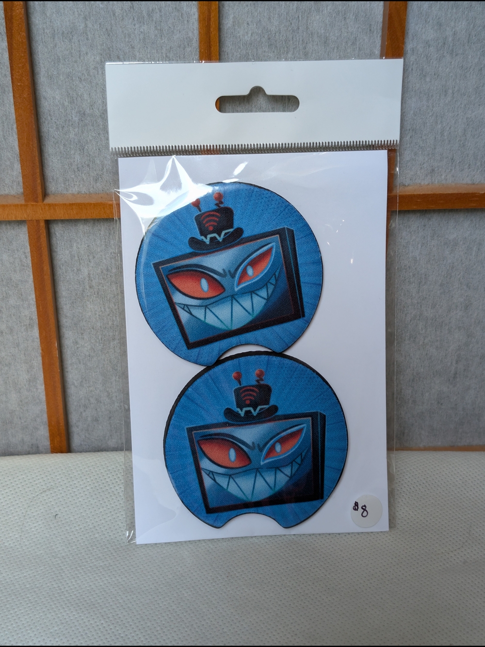 NEW Hazbin Hotel Vox Car Coasters (soft) Vees Auto Decor by Nerdy Robot